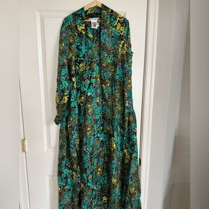 MaxMara Green and Yellow Dress